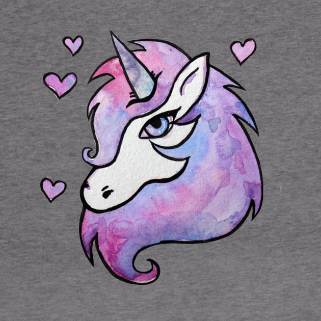 Pink Unicorn by bubbsnugg